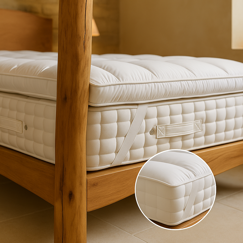 Mattress Topper shown on bare mattress