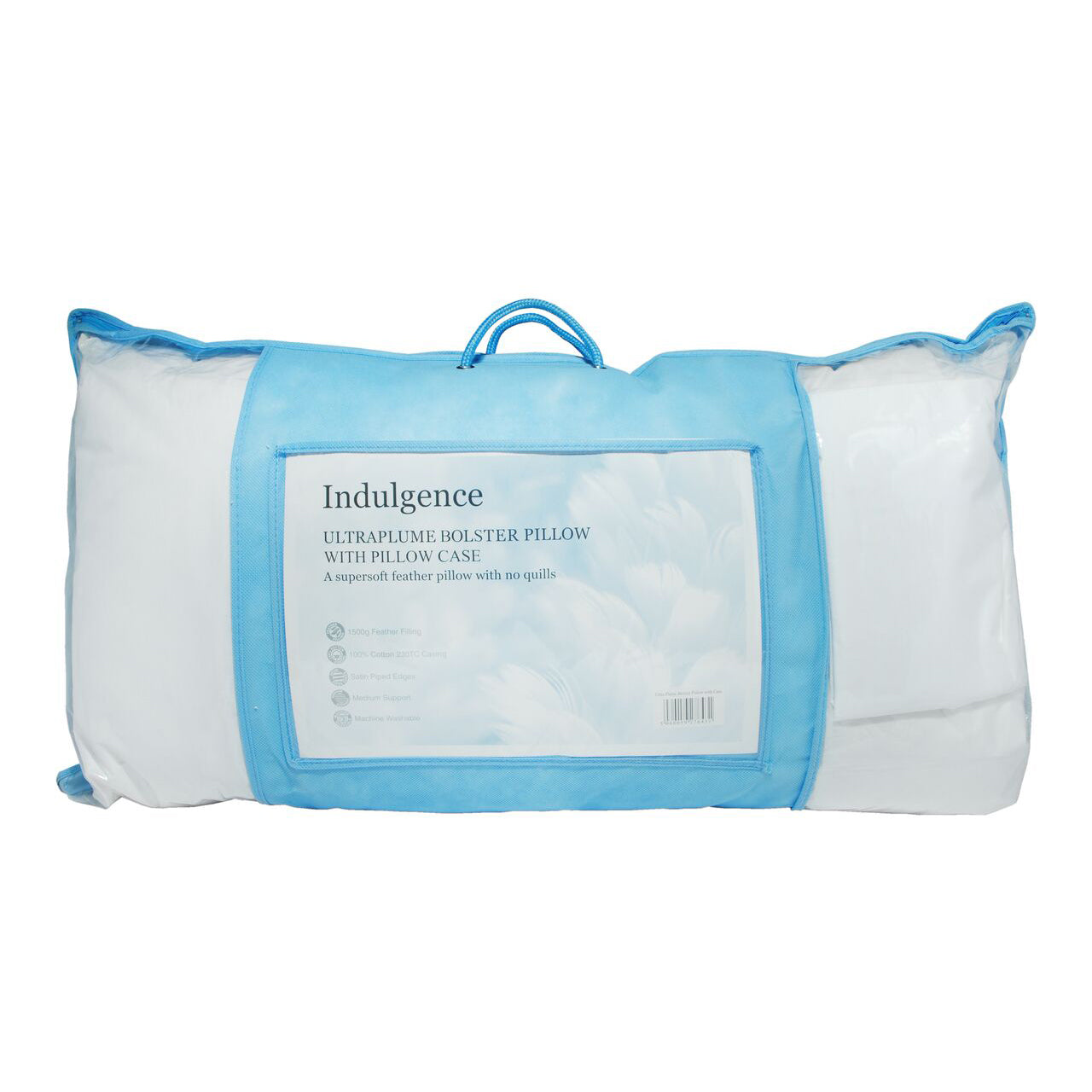Indulgence Ultraplume Bolster Pillow with Pillowcase