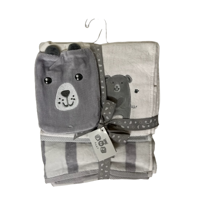 3 Pack Velour Baby Towel Set (2 Designs Available)