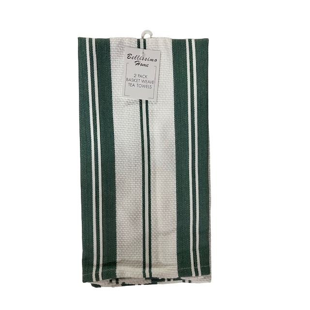 Basket Weave 2-Pack Tea Towel Set (Available in 4 Colours)