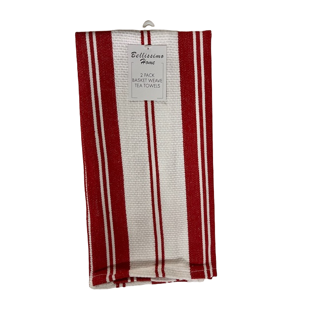 Basket Weave 2-Pack Tea Towel Set (Available in 4 Colours)