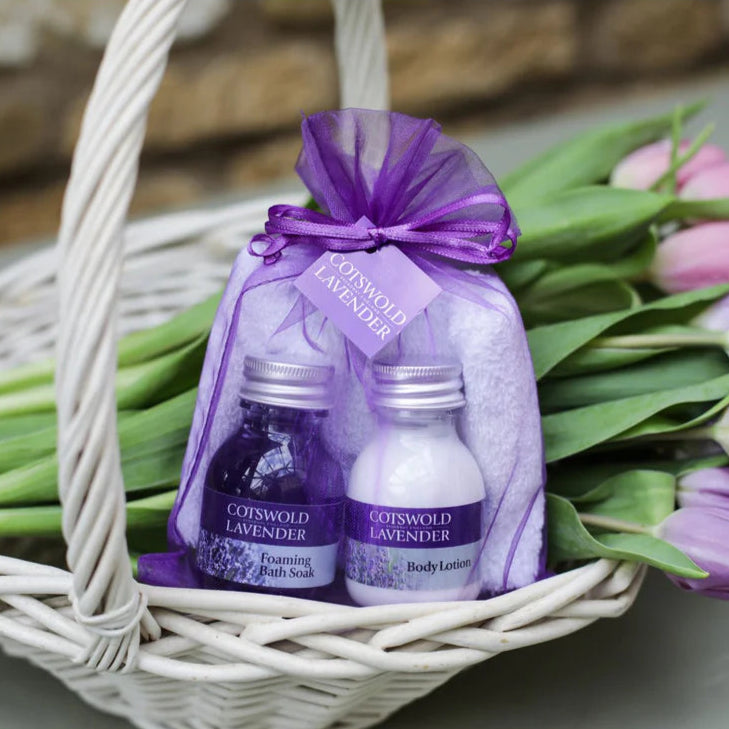 Cotswold Lavender Foam Bath & Body Lotion Travel Gift Set