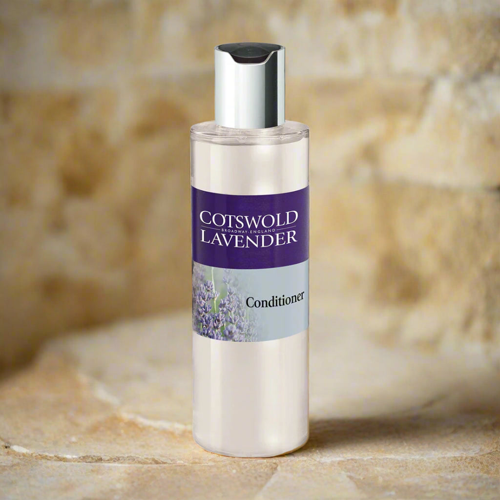 Cotswold Lavender conditioner bottle on a white background