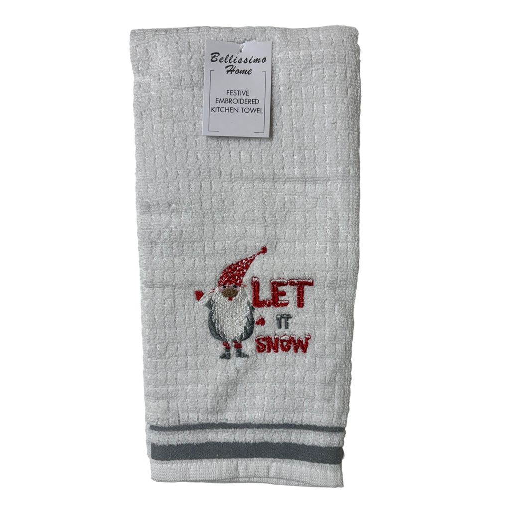 Bellissimo Xmas Embroidered Tea Towels (5 Designs Available)