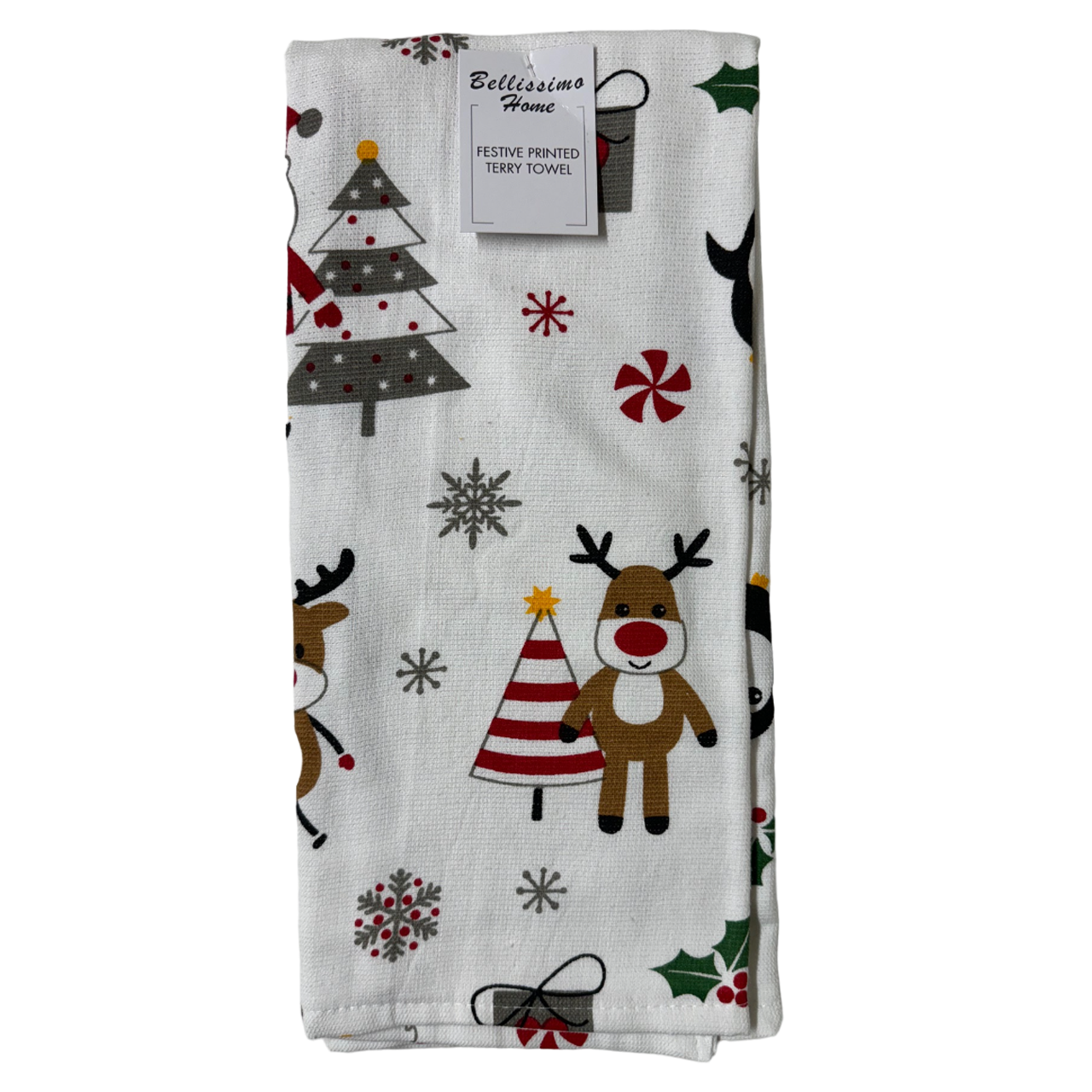 Bellissimo Xmas Printed Tea Towels (5 Designs Available)