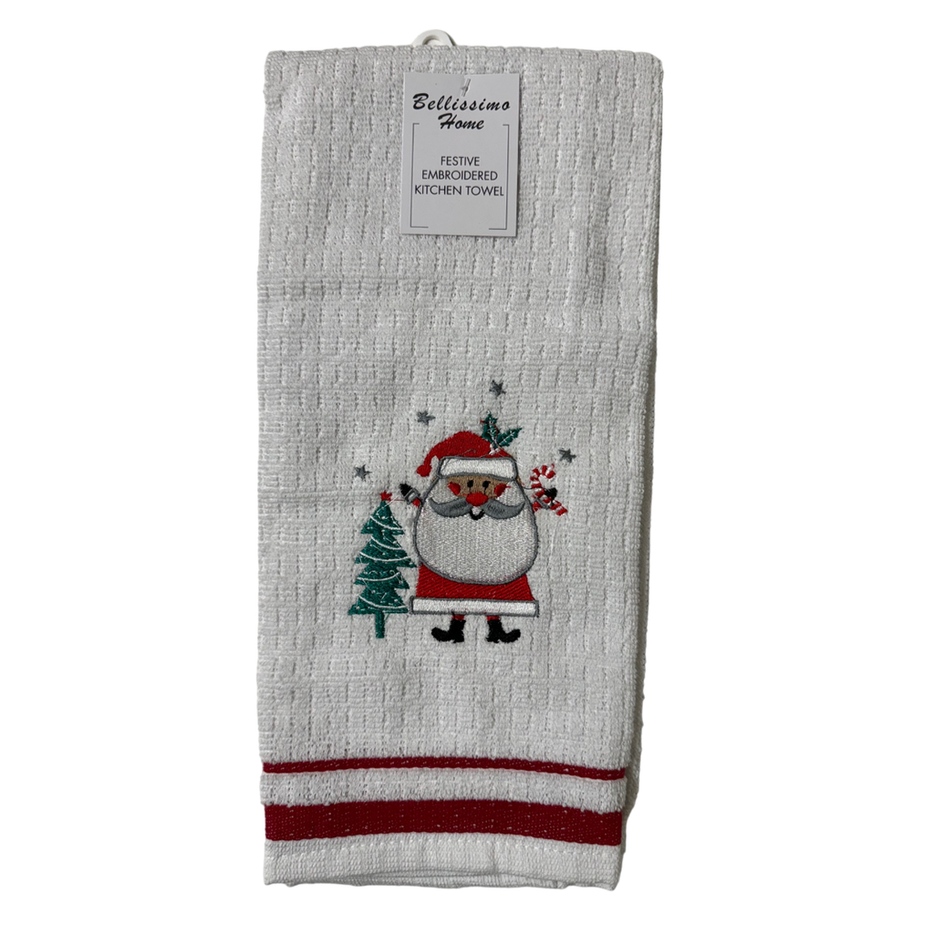 Bellissimo Xmas Embroidered Tea Towels (5 Designs Available)