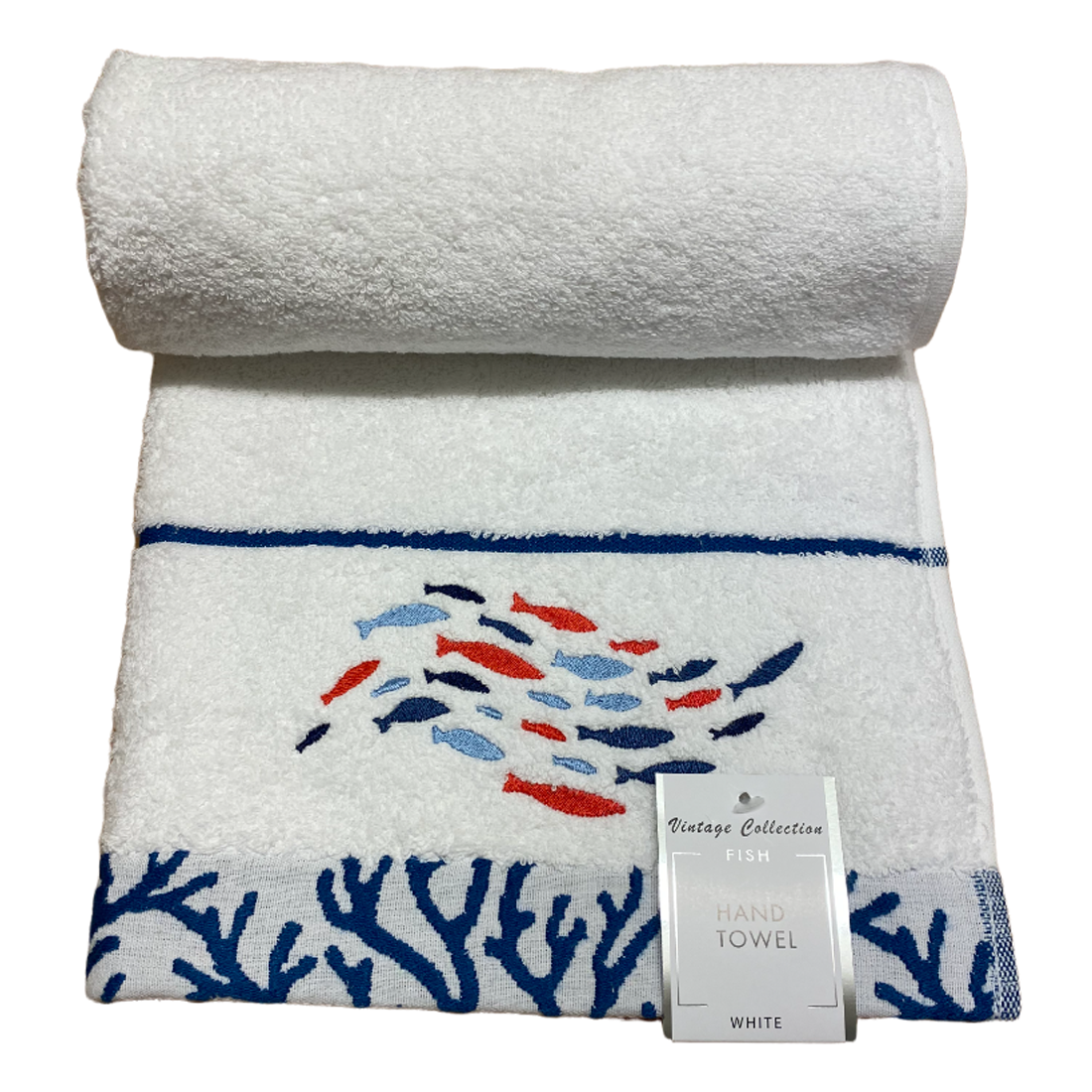 Embroidered Fish Towel Range (4 Size Options)