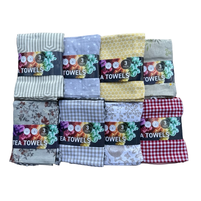 Bellissimo Home Assorted 3 Pack Tea Towel