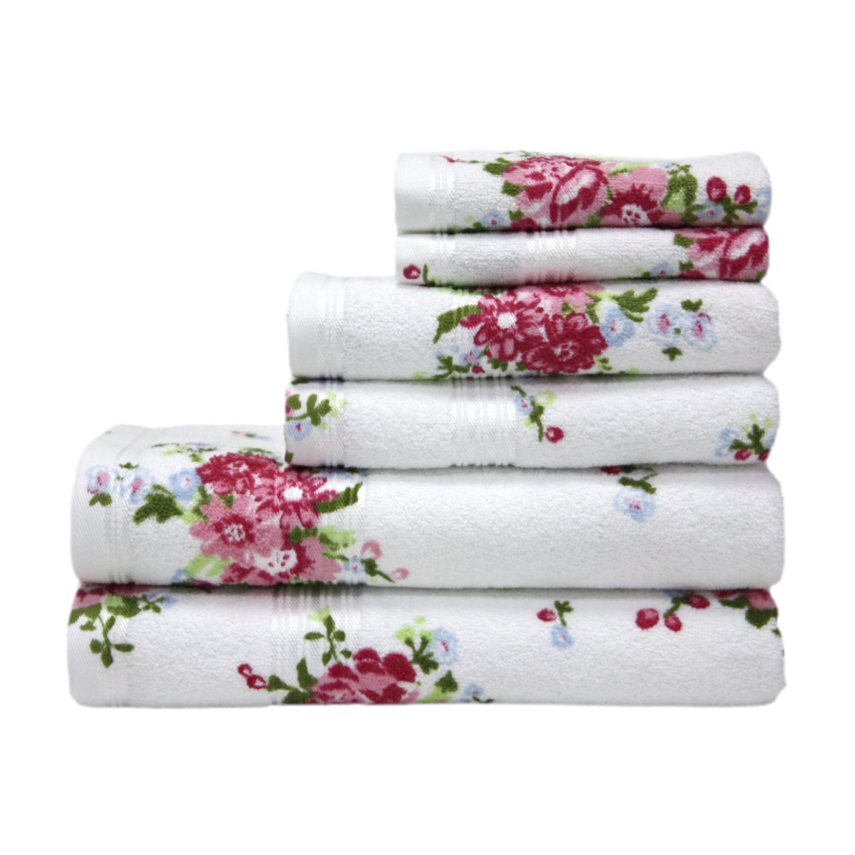Printed Rose Towel Range (Available in 2 Colours)