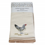 Luxury 2 Pack Waffle Embroidered Tea Towels