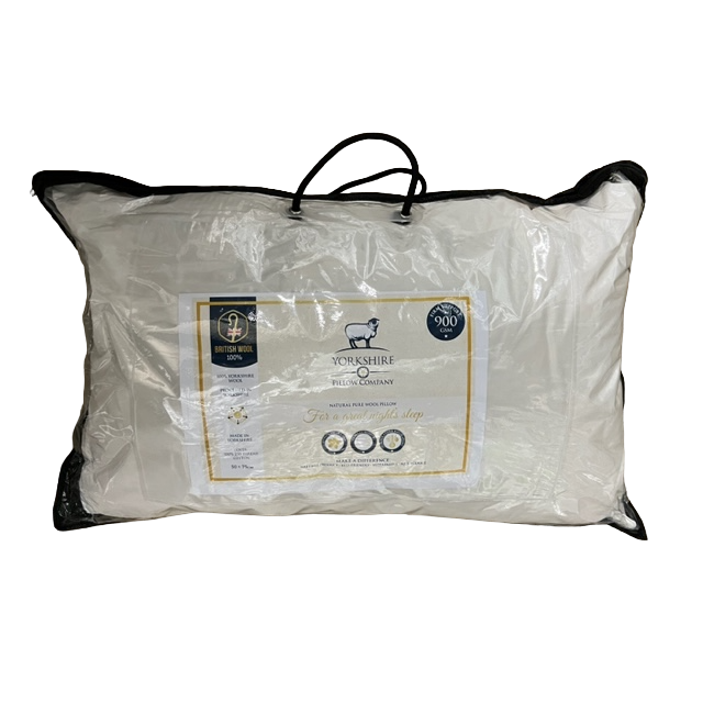 100% Yorkshire Wool Pillow Firm 900g